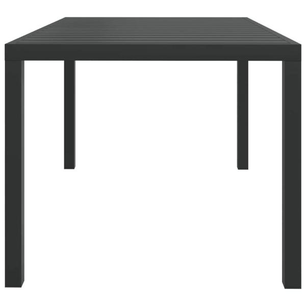 7-tlg. Garten-Essgruppe mit Kissen Poly Rattan Schwarz