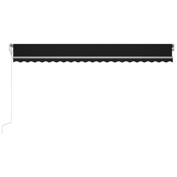 Automatische Markise mit LED Windsensor 500x300 cm Anthrazit
