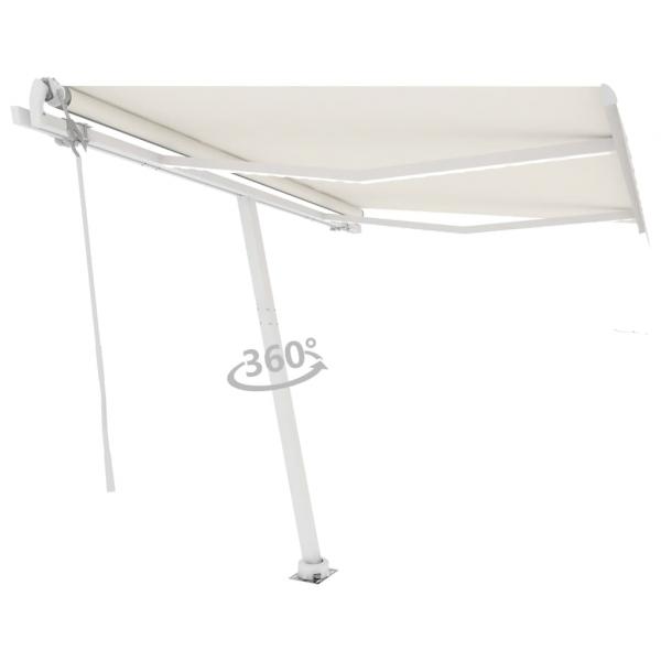 Markise Automatisch mit LED & Windsensor 300x250 cm Creme