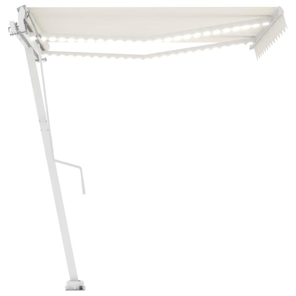 Markise Automatisch mit LED & Windsensor 300x250 cm Creme