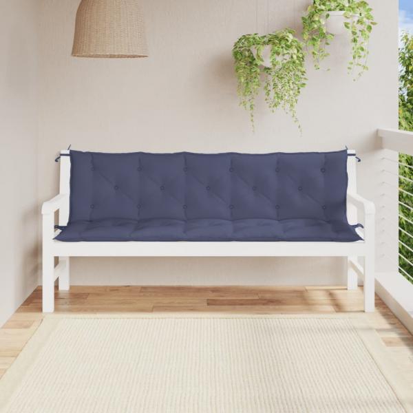 ARDEBO.de - Gartenbank-Auflagen 2 Stk. Marineblau 180x50x7 cm Oxford-Gewebe