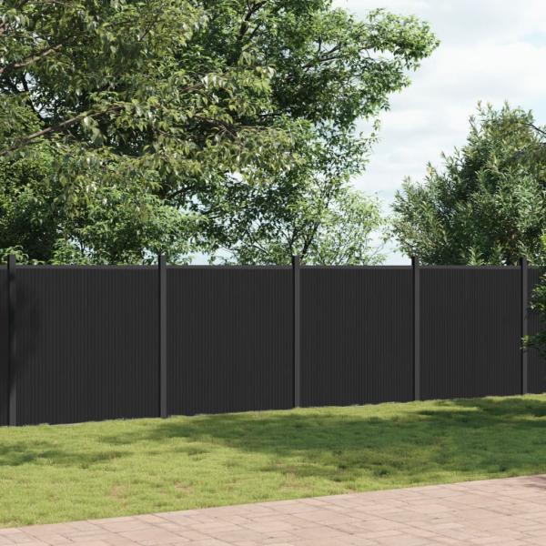ARDEBO.de - Zaunelement Grau 1045x186 cm WPC