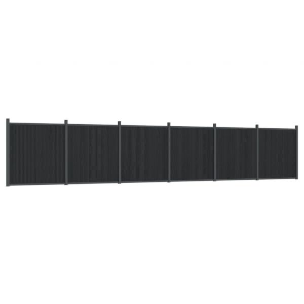 Zaunelement Grau 1045x186 cm WPC