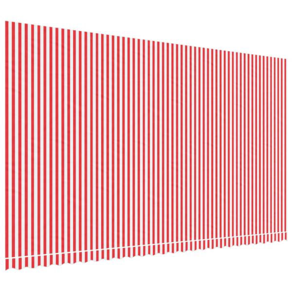 Markisenbespannung Rot und Weiß Gestreift 6x3,5 m