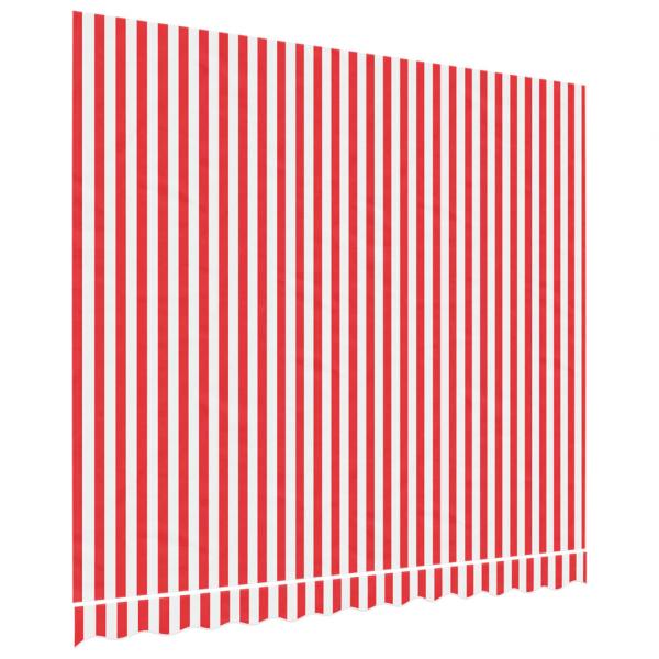 Markisenbespannung Rot und Weiß Gestreift 3x2,5 m