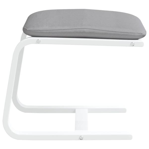 Fußhocker Hellgrau 51x41x40 cm Stoff