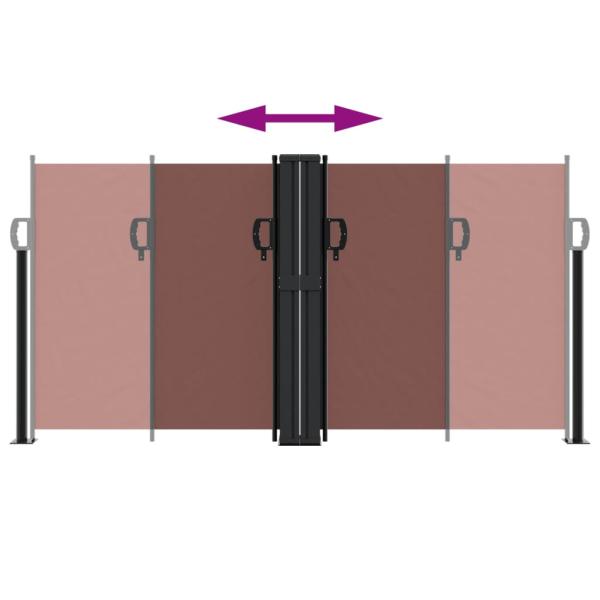 Seitenmarkise Ausziehbar Braun 120x1000 cm