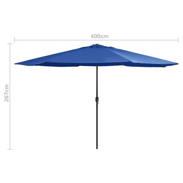 Sonnenschirm mit Metall-Mast 390 cm Azurblau
