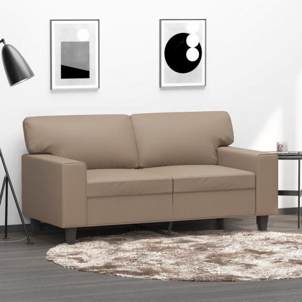 ARDEBO.de - 2-Sitzer-Sofa Cappuccino-Braun 120 cm Kunstleder