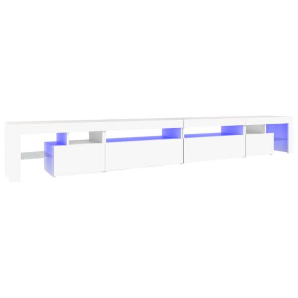 TV-Schrank mit LED-Leuchten Weiß 290x36,5x40 cm