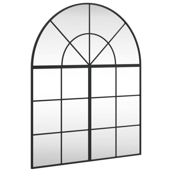 Wandspiegel Schwarz 80x100cm Gewölbt Eisen