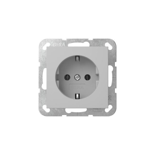 ARDEBO.de Gira 4466015 SCHUKO-Steckdose, 16A 250V~ ohne Befestigungskrallen, System 55, grau matt