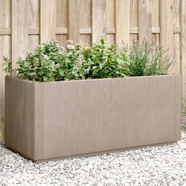 ARDEBO.de - Pflanzkübel Hellbraun 80x36x35 cm PP