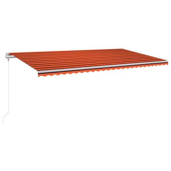 Automatische Markise mit LED & Windsensor 600x350 Orange/Braun