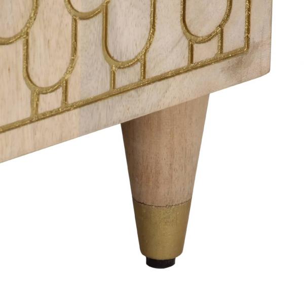 Nachttisch 50x33x60 cm Massivholz Mango