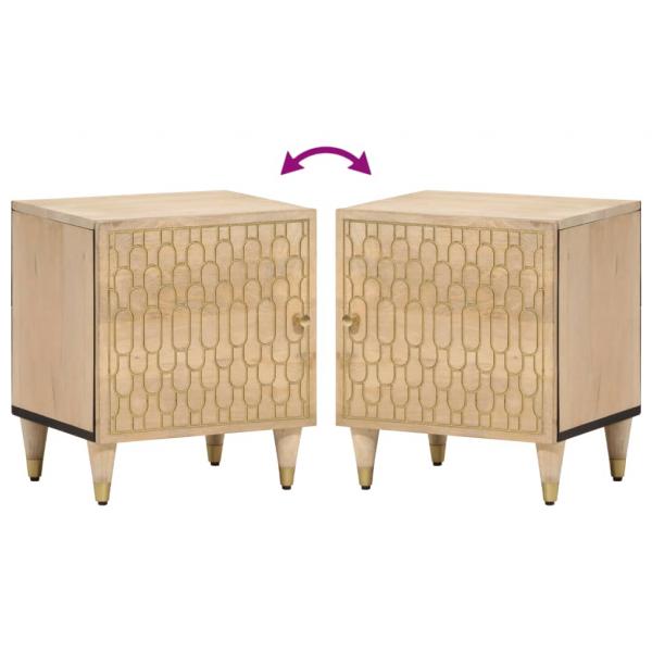 Nachttisch 40x33x46 cm Massivholz Mango