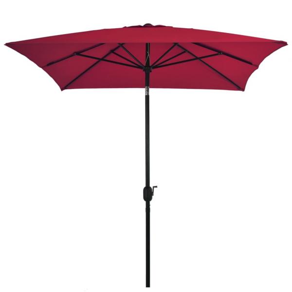 Sonnenschirm mit Metall-Mast 300 x 200 cm Bordeauxrot