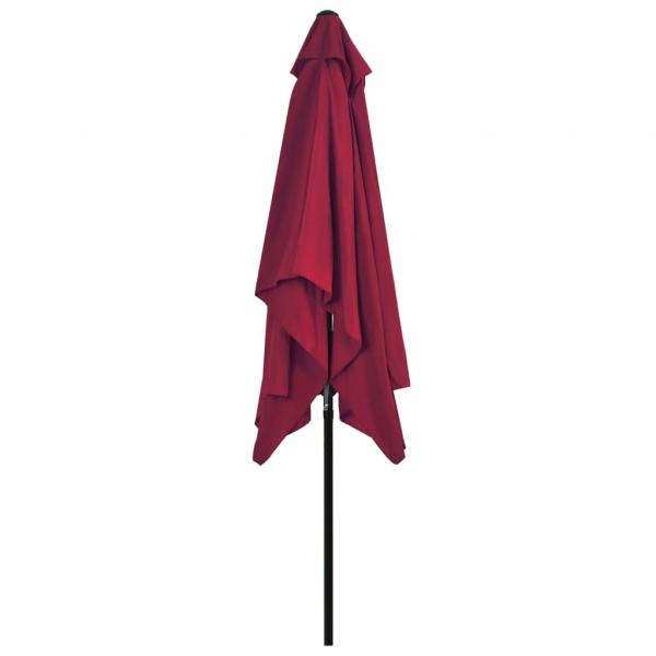 Sonnenschirm mit Metall-Mast 300 x 200 cm Bordeauxrot