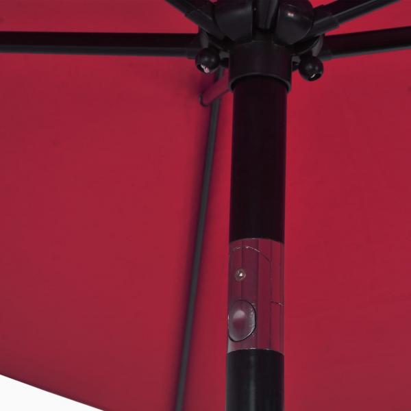 Sonnenschirm mit Metall-Mast 300 x 200 cm Bordeauxrot