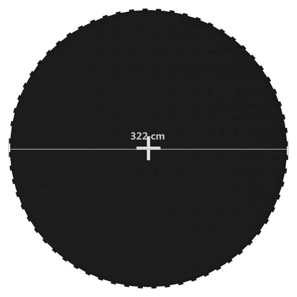 Sprungtuch Schwarz für 3,66 m Runde Trampoline