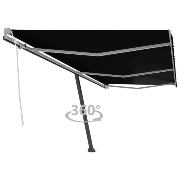 ARDEBO.de - Standmarkise Manuell Einziehbar 600x300 cm Anthrazit
