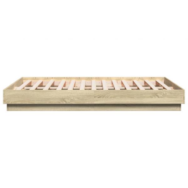 Bettgestell Sonoma-Eiche 140x190 cm Holzwerkstoff