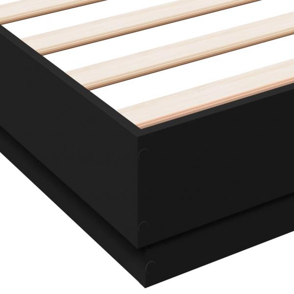 Bettgestell Schwarz 120x200 cm Holzwerkstoff