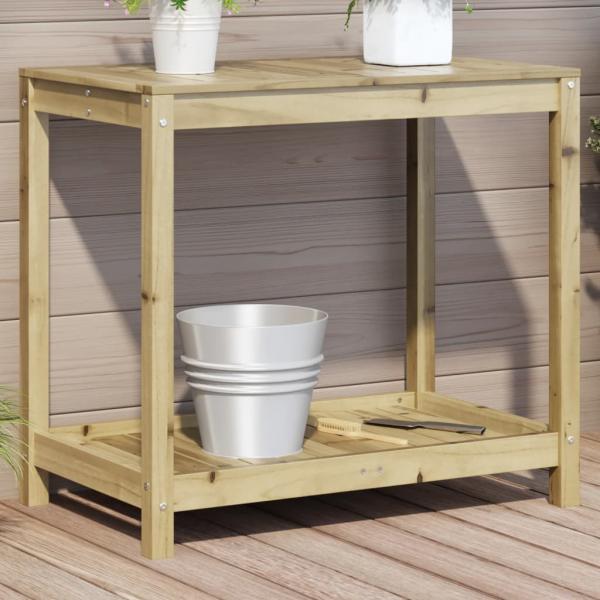ARDEBO.de - Pflanztisch mit Ablage 82,5x50x75 cm Imprägniertes Kiefernholz