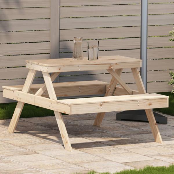 ARDEBO.de - Picknicktisch 105x134x75 cm Massivholz Kiefer