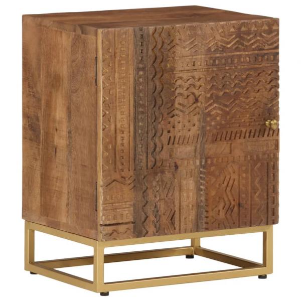 ARDEBO.de - Nachttisch 40x30x50 cm Massivholz Mango und Eisen
