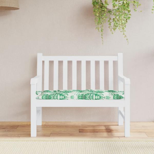 ARDEBO.de - Gartenbank-Auflage Blattmuster 110x50x7 cm Oxford-Gewebe