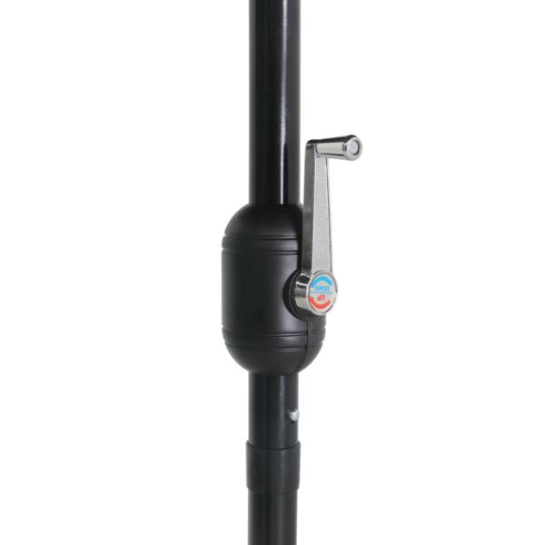 Sonnenschirm mit Metall-Mast 300 cm Schwarz