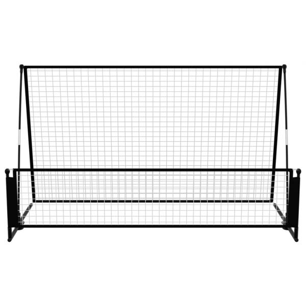 2-in-1 Rebounder und Fußballtor 202x104x120 cm Stahl