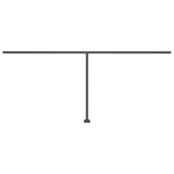 Markise Manuell Einziehbar mit LED 600x350 cm Orange Braun