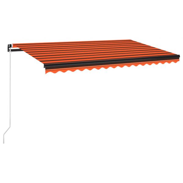 Markise Manuell Einziehbar 400x350 cm Orange und Braun