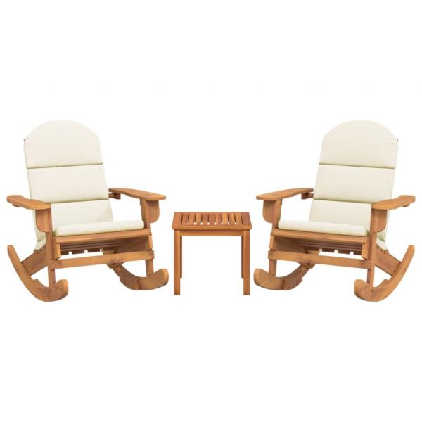 3-tlg. Garten-Lounge-Set Adirondack Massivholz Akazie