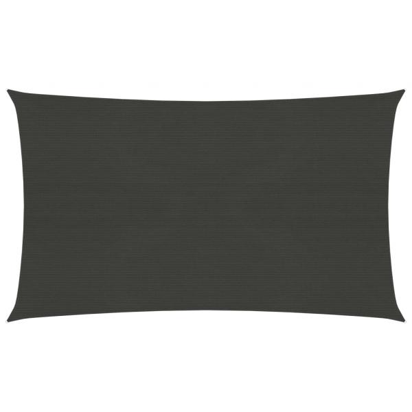 ARDEBO.de - Sonnensegel 160 g/m² Anthrazit 3x6 m HDPE
