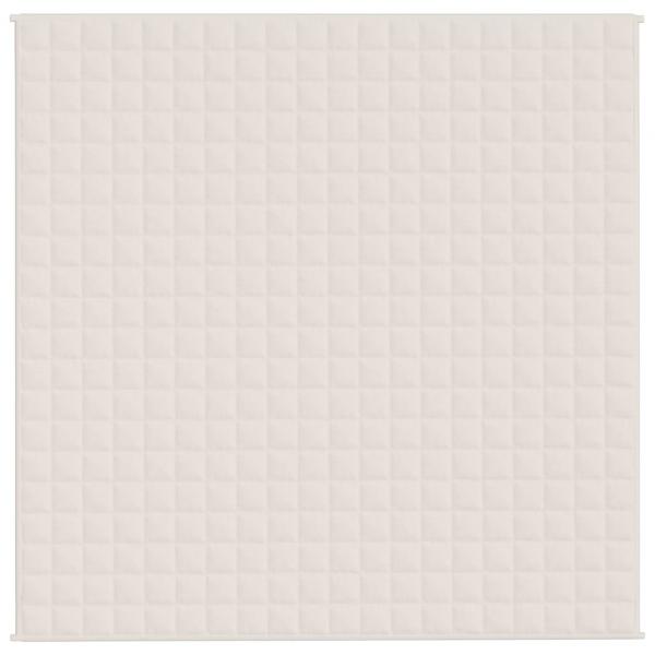 Gewichtsdecke Hellcreme 200x200 cm 13 kg Stoff