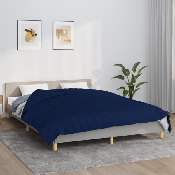 ARDEBO.de - Gewichtsdecke Blau 200x200 cm 9 kg Stoff