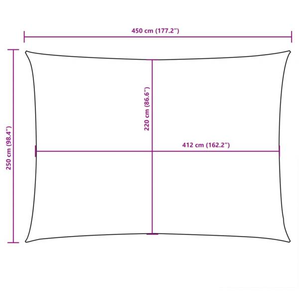 Sonnensegel Oxford-Gewebe Rechteckig 2,5x4,5 m Beige