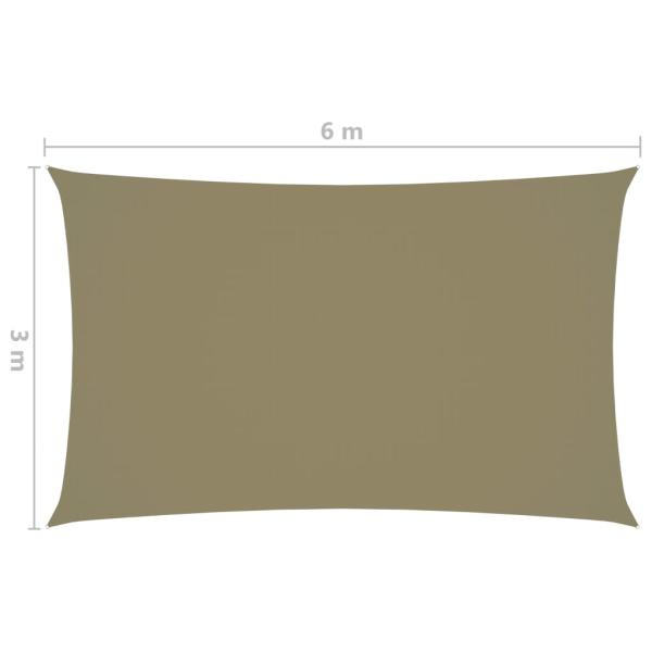 Sonnensegel Oxford-Gewebe Rechteckig 3x6 m Beige