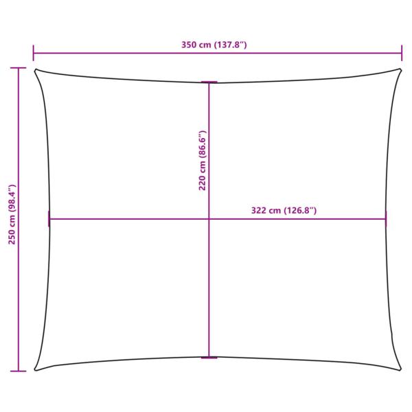 Sonnensegel Oxford-Gewebe Rechteckig 2,5x3,5 m Terrakotta-Rot