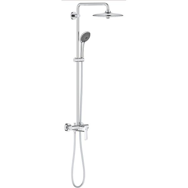 ARDEBO.de GROHE Vitalio Joy 260 Duschsystem, zur Wandmontage, EcoJoy, chrom (27684001)