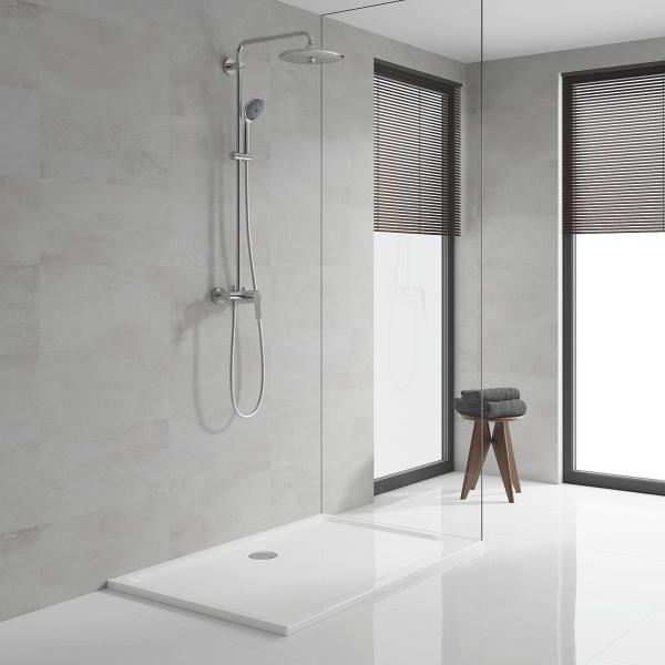 GROHE Vitalio Joy 260 Duschsystem, zur Wandmontage, EcoJoy, chrom (27684001)