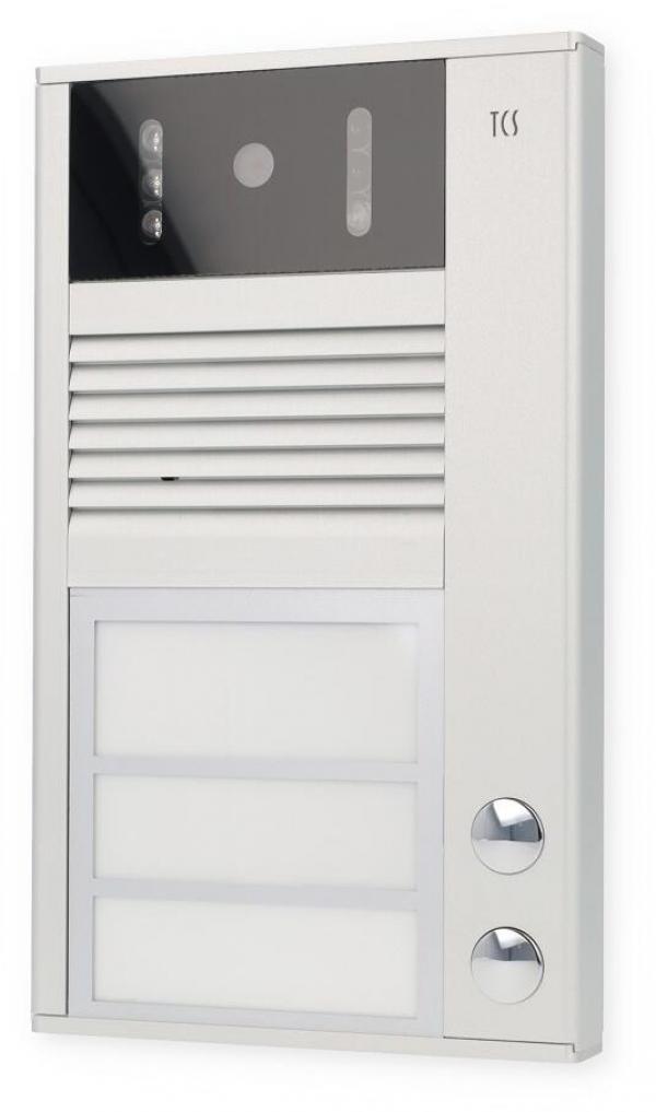 ARDEBO.de TCS AVU14020-0010 Video color Außenstation, 2 Tasten, UP, silber