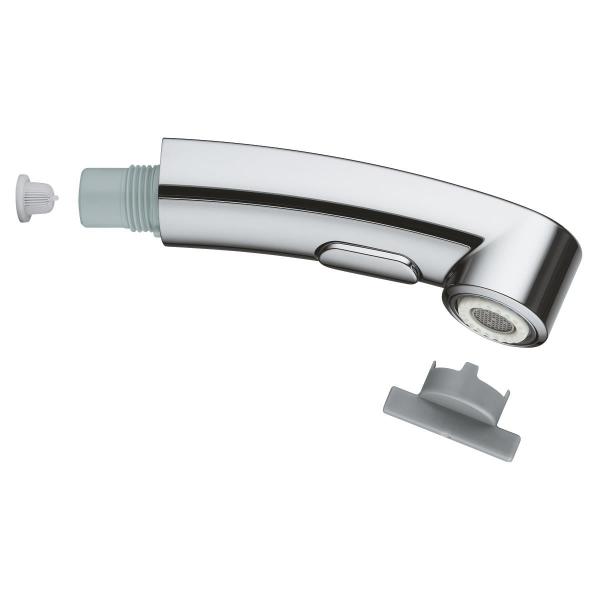 ARDEBO.de GROHE Spülbrause, Laminarstrahl/Brausestrahl, automatische Rückstellung, chrom (46956000)