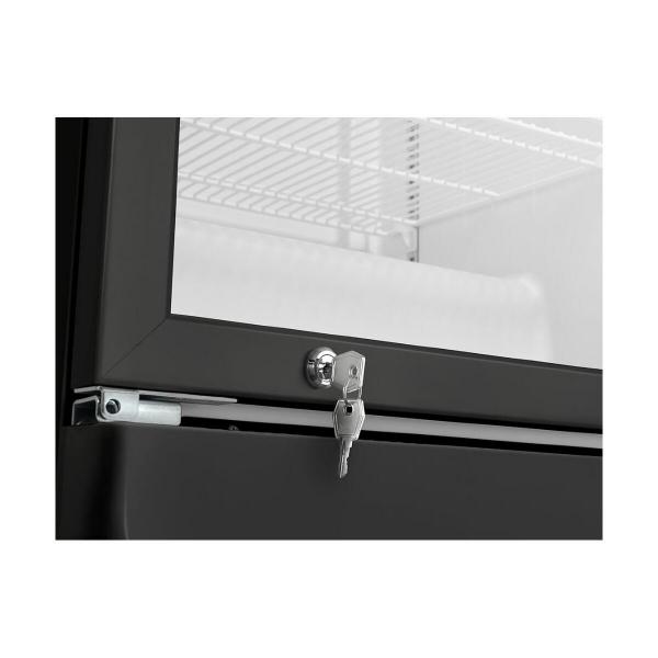 Bomann KSG 7351 Flaschenkühlschrank, 60 cm breit, 356 L, Glastür, Innenraumbeleuchtung, abschließbare Gerätetür, 6 Gitterablagen, schwarz