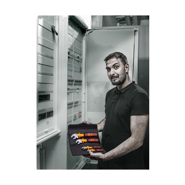 Wera 6004 Joker VDE 4 Set 1 VDE-isolierter selbstjustierender Maulschlüssel-Satz, 4?teilig (05020170001)