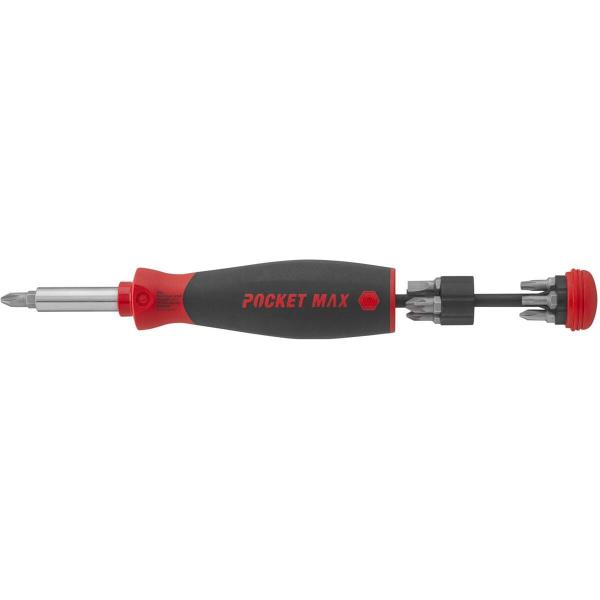 Wiha SB3803050 Schraubendreher mit Bit Magazin PocketMax magnetisch, 8-teilig (45292)