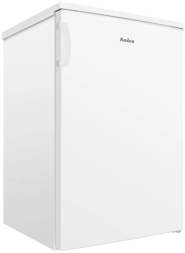Amica KS 361 300 W Standkühlschrank, 55 cm breit, 107 L, mit Gefrierfach, LED Licht, Gemüsefach, weiß